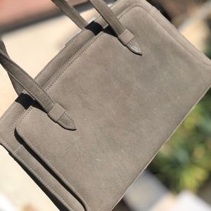 Grey Vintage suede purse